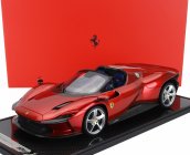 Bbr-models Ferrari Daytona Sp3 Serie Icona Open Roof 2022 - Con Vetrina - With Showcase 1:12 Rosso Magma - Červený Met