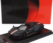 Bbr-models Ferrari Daytona Sp3 Serie Icona Open Roof Principato Di Monaco Livery N 16 Personal Car Charles Leclerc 2022 1:43 Matt Black