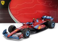 Bbr-models Ferrari F1  Sf-24 Team Scuderia Ferrari N 55 5th Miami Gp 2024 Carlos Sainz - Polifoam Packaging 1:18 Červená Černá Světle Modrá