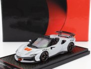 Bbr-models Ferrari Sf90 Xx Stradale Spider 2024 1:43 Bianco Artico - Bílá Met Oranžová Černá