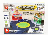 Bburago Accessories Diorama - Set Build City Roundabout - With Seat Ibiza 2008 1:43 Blue