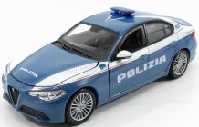 Bburago Alfa romeo Giulia Polizia 2016 1:24 Modrá Bílá