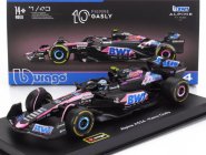 Bburago Alpine F1  A524 Team Bwt Alpine N 10 Season 2024 Pierre Gasly - With Pilot And Showcase 1:43 Černá Modrá Růžová
