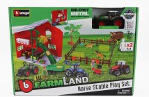 Bburago Fendt Set Farm Horse Stable Play Vario 1050 Tractor 2016 1:50 Zelená