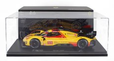 Bburago Ferrari 499p 3.0l Turbo V6 Team Af Corse N  83 24h Le Mans 2024 Robert Kubica - Robert Shwartzman - Yifei Ye - Con Vetrina - With Showcase 1:18 Žlutá Červená