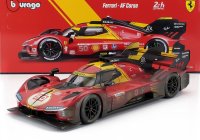 Bburago Ferrari 499p 3.0l Turbo V6 Team Ferrari Af Corse N 50 Winner 24h Le Mans (after Race Version) 2024 Antonio Fuoco - Miguel Molina - Nicklas Nielsen 1:18 Red