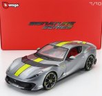 Bburago Ferrari 812 Competizione 2021 1:18 Grigio Coburn Žlutá - Grey Met