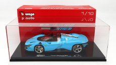 Bburago Ferrari Daytona Sp3 Closed Roof 2022 - Con Vetrina - With Showcase - Exclusive Carmodel 1:18 Střední Modrá