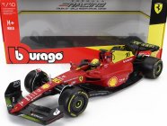 Bburago Ferrari F1-75 Scuderia Ferrari N 16 2nd Monza Gp Italy (pole Position) 2022 Charles Leclerc - Yellow Wheels - Full Exclusive Carmodel 1:18 Červená Žlutá