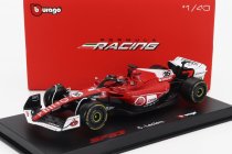 Bburago Ferrari F1  Sf-23 Team Scuderia Ferrari N 16 2nd Las Vegas Usa Gp 2023 Charles Leclerc - With Pilot And Showcase 1:43 Červená Bílá Černá