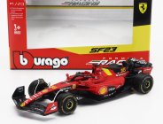 Bburago Ferrari F1  Sf-23 Team Scuderia Ferrari N 16 4th Monza Italy Gp 2023 Charles Leclerc 1:43 Červená Černá Žlutá