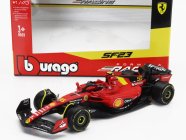 Bburago Ferrari F1  Sf-23 Team Scuderia Ferrari N 55 Pole Position 3rd Monza Italy Gp 2023 Carlos Sainz 1:43 Červená Černá Žlutá
