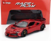 Bburago Ferrari Sf90 Xx Stradale 2024 1:18 Rosso Corsa - Červená Černá