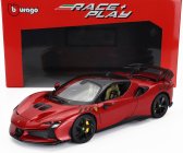 Bburago Ferrari Sf90xx Stradale 2024 1:18 Rosso Magma - Červená S Černou