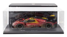 Bburago Ferrari With Showcase - 499p 3.0l Turbo V6 Team Ferrari Af Corse N 50 Winner 24h Le Mans (after Race Version) 2024 Antonio Fuoco - Miguel Molina - Nicklas Nielsen 1:18 Red