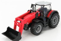 Bburago Massey ferguson 8740s Tractor With Front Loader Scraper 1:50 Red