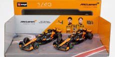 Bburago Mclaren Set F1  2x Mcl38 Team Mclaren N 4 Season 2024 Lando Norris + N 81 Season 2024 Oscar Piastri 1:43 Oranžová Černá