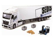 ROZBALENO - Bburago Mercedes Benz Actros Lift and Load Sedis
