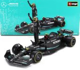 Bburago Mercedes gp F1 W14 Team Mercedes-amg Petronas Formula One N 44 Season 2023 Lewis Hamilton 1:24 Matt Black