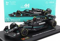 Bburago Mercedes gp F1 W14 Team Mercedes-amg Petronas Formula One N 44 Season 2023 Lewis Hamilton - Con Pilota E Vetrina - With Pilot And Showcase 1:43 Matt Black