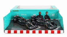 Bburago Mercedes gp Set F1 2x W14 Team Mercedes-amg Petronas Formula One N 44 Season 2023 Lewis Hamilton + N 63 Season 2023 George Russell 1:43 Matt Black