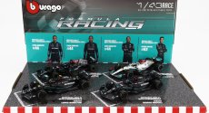 Bburago Mercedes gp Set F1  4x W14 Team Mercedes-amg Petronas Formula One N 44 Season 2023 Lewis Hamilton - N 63 Season 2023 George Russell - W13 N 44 Season 2022 Lewis Hamilton - W12 N 44 Season 2021 Lewis Hamilton 1:43 Matná Černá Stříbrná