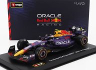 Bburago Red bull F1  Rb19 Team Oracle Red Bull Racing N 11 3rd Las Vegas Usa Gp 2023 Sergio Perez - With Pilot And Showcase 1:43 Fialová Žlutá Červená