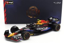 Bburago Red bull F1  Rb19 Team Oracle Red Bull Racing N 11 4th Austin Usa Gp 2023 Sergio Perez - With Pilot And Showcase 1:24 Matt Blue