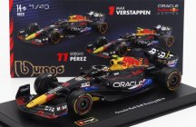 Bburago Red bull F1  Rb19 Team Oracle Red Bull Racing N 11 4th Austin Usa Gp 2023 Sergio Perez - With Pilot And Showcase 1:43 Matt Blue