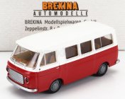 Brekina plast Fiat 238 Minibus 1966 1:87 Červená Bílá