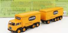 Brekina plast Fiat 690 Truck Millepiedi 4-assi Fredella La Pasta Di Foggia 1961 1:87 Žlutá Černá