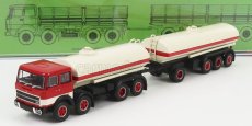 Brekina plast Fiat 691 Millepiedi Tanker Truck 1961 1:87 Bílá Červená