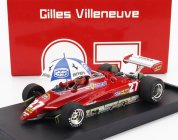 Brumm Ferrari F1  126c2 N 27 Brazilian Gp 1982 Gilles Villeneuve - With Driver Figure And Umbrella 1:43 Red