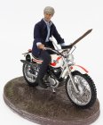 Clc-models Ossa 250 Ae73 Enduro 1973 With Terence Hill Small Action Figure - From Movie - Altrimenti Ci Arrabbiamo - Tv Series - Motorcycle 1:12 Bílá
