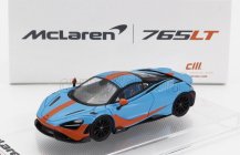 Cm-models Mclaren 765lt With Racing Set Wheels 2020 1:64 Světle Modrá Oranžová