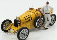 Cmc Bugatti T35 N 58 With Driver Figure 1924 1:18 Žlutá
