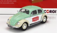 Corgi Volkswagen Beetle Maggiolino Coca-cola 1951 1:43 Zelená Bílá Béžová