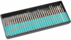 Diamantové brusné frézky 3,17mm, sada 30ks