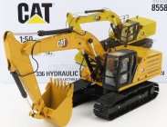 Dm-models Caterpillar Cat336 Escavatore Cingolato - Tractor Hydraulic Excavator Scraper - Next Generation 1:50 Žlutá Černá