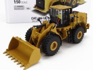 Dm-models Caterpillar Cat966gc Ruspa Gommata - Scraper Tractor Wheel Loader 1:50 Žlutá Černá