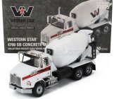 Dm-models Western star 4700 Sb Betoniera Tanker Cement Mixer Truck 3-assi 2018 1:50 Bílá