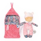 Doudou Miminko v navlékací peřince 20 cm  růžová