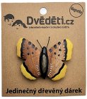 Dvěděti Dřevěná magnetka velká Motýl