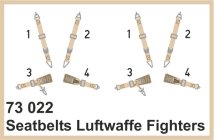 Ed73022 Lept - Seatbelts Luftwafe   1/72