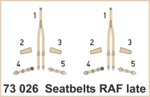 Ed73026 Seatbelts RAF late SUPER FABRIC 1/72