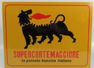 Edicola Accessories Metal Plate Targa Supercortemaggiore Agip (34.0cm X 26.0cm) 1:43 Žlutá