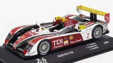 Edicola Audi R10 Tdi 5.5l Turbo V12 Team Audi Sport North America N 2 Winner 24h Le Mans 2008 Rinaldo Capello - Tom Kristensen - Allan Mcnish 1:43 Stříbrná Červená Žlutá