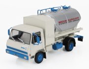 Edicola Berliet 20k Tanker Truck Trasporto Latte Moulin Gangloff 2-assi 1969 1:43 Bílá Modrá Stříbrná