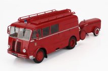 Edicola Berliet Gla 5f Truck Fpdgp Fire Engine Bomberos Fin 2-assi With Trailer 1953 1:43 Red