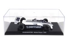 Edicola Brabham F1  Bt49c Parmalat Racing Team N 5 World Champion Season 1981 Nelson Piquet - Con Vetrina - With Showcase 1:24 Bílá Modrá